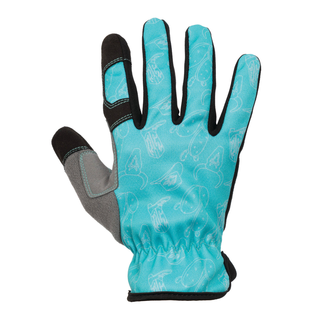 Women's Speedcuff Touchscreen Lawn and Garden Work Gloves, Teal