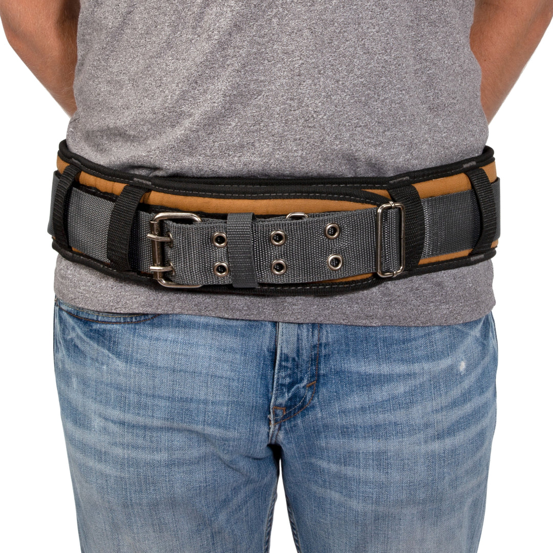 5-Inch Padded Work Belt with Double-Tongue Roller Buckle