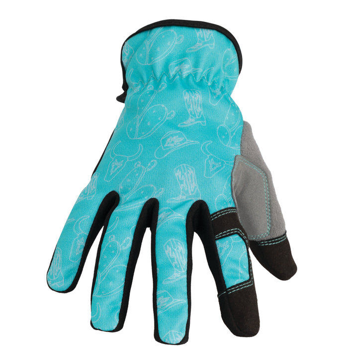 Women's Speedcuff Touchscreen Lawn and Garden Work Gloves, Teal