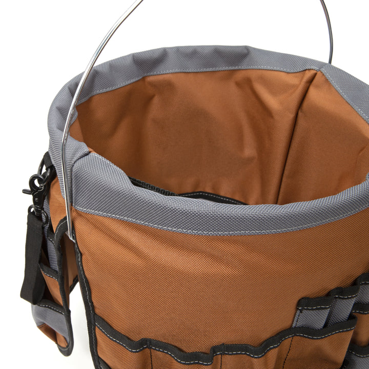 35-Pocket Bucket Organizer With Drill Holster